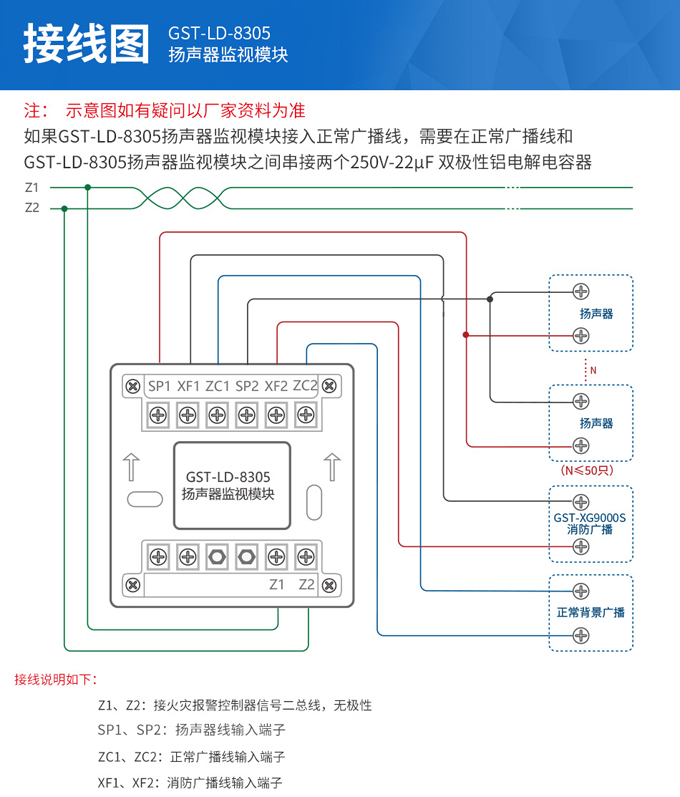 <a href=http://www.haiwan119.com target=_blank class=infotextkey>海湾</a>GST-LD-8305扬声器监视模块