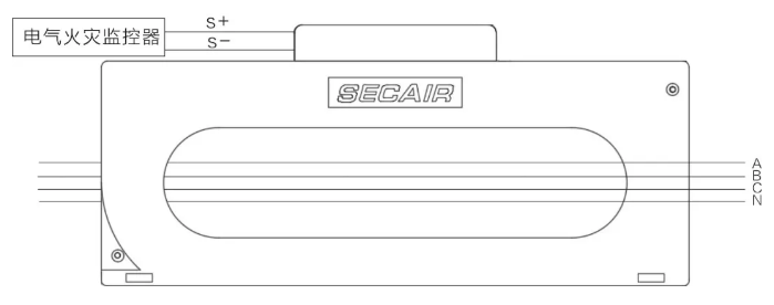 J-SCM41(400)剩余电流式<a href=//www.tx77749.com/dianqihuozai/ target=_blank class=infotextkey>电气火灾监控</a>探测器接线图